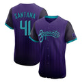 Arizona Diamondbacks #41 Carlos Santana Player Purple HeidiMiller City Connect Limited Elite Home Game Stitched Jerseys