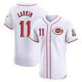 Cincinnati Reds #11 Barry Larkin Player White HeidiMiller Limited Elite Home Stitched Jerseys