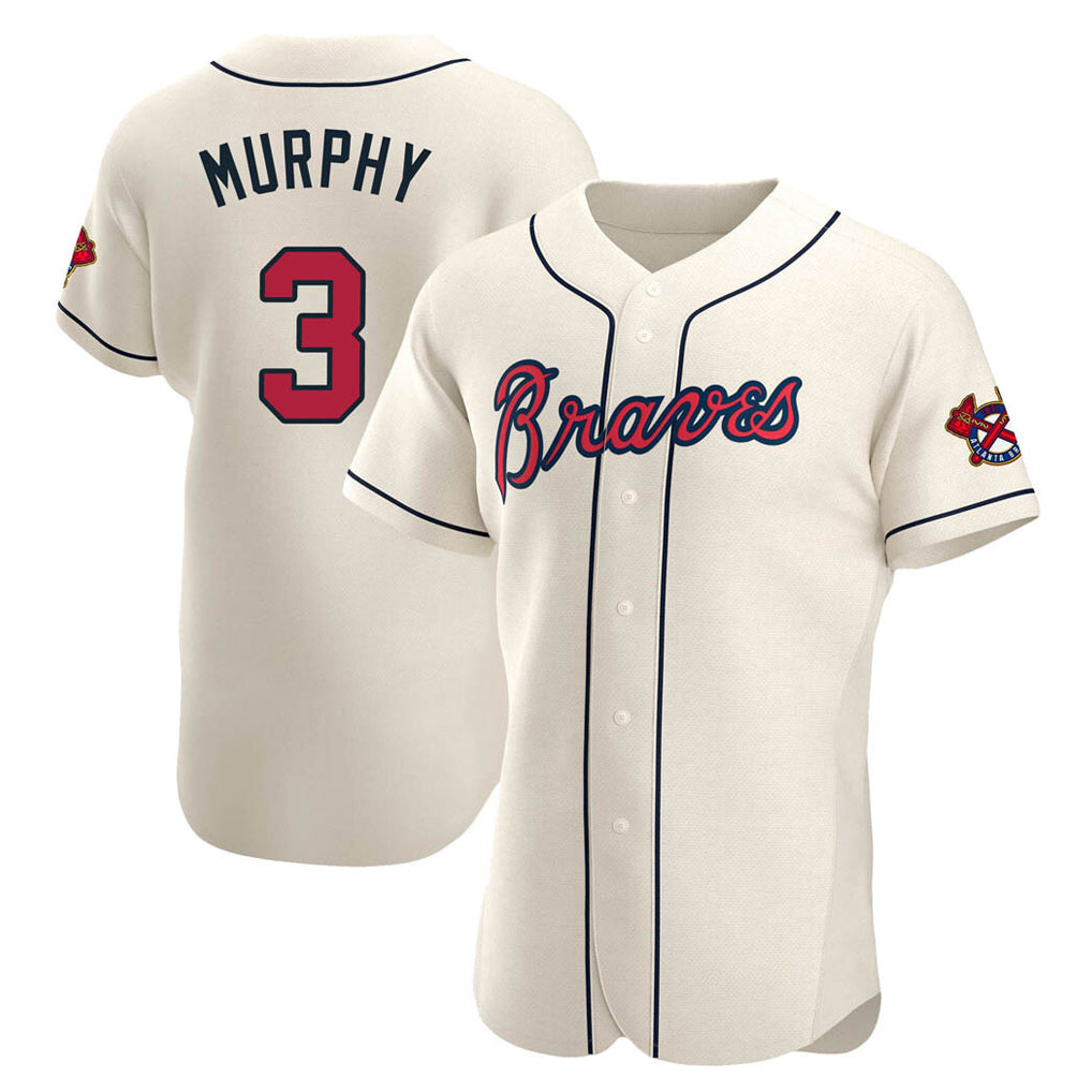 Atlanta Braves #3 Dale Murphy Player Cream HeidiMiller Limited Elite Home Game Stitched Jerseys