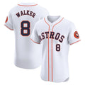 Houston Astros #8 Christian Walker Player White HeidiMiller Limited Elite Home Stitched Jerseys