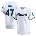 Miami Marlins #47 John King Player White HeidiMiller Home Limited Stitched Jerseys