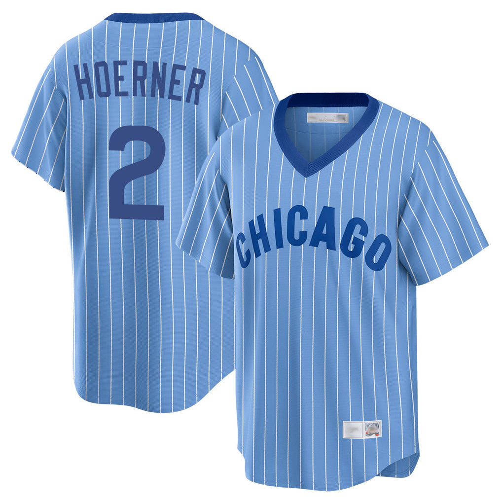 Chicago Cubs #2 Nico Hoerner Player Blue HeidiMiller T-shirt Cooperstown Collection Limited Stitched Jerseys