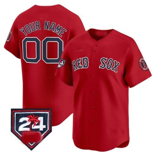 Custom Boston Red Sox 2024 Spring Training Patch Vapor Premier Limited Jersey ¨C Red HeidiMiller