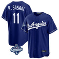 Los Angeles Dodgers #11 Roki Sasaki Player Royal HeidiMiller World Series Meet Game Stitched Jerseys