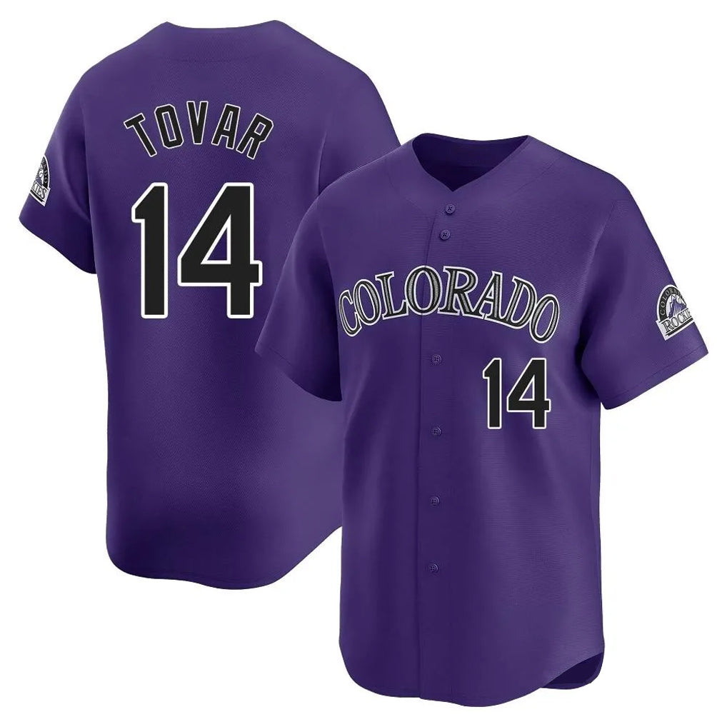 Colorado Rockies #14 Ezequiel Tovar Player Purple HeidiMiller Limited Home Stitched Jerseys