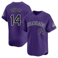 Colorado Rockies #14 Ezequiel Tovar Player Purple HeidiMiller Limited Home Stitched Jerseys