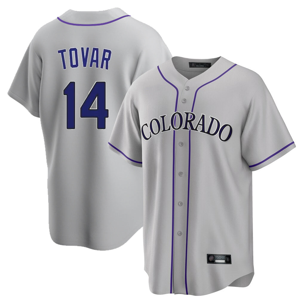 Colorado Rockies #14 Ezequiel Tovar Player Gray HeidiMiller Game Home Stitched Jerseys