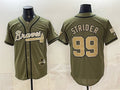 Atlanta Braves #99 Spencer Strider Olive HeidiMiller 2026 Armed Forces Day Stitched Jersey
