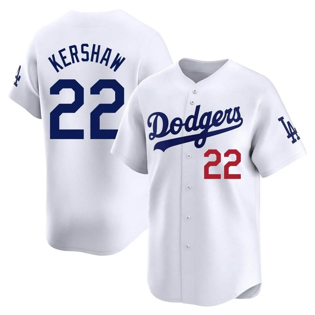 Los Angeles Dodgers #22 Clayton Kershaw Player White HeidiMiller Limited Home Stitched Jerseys