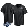 Los Angeles Dodgers #5 Freddie Freeman Player Black HeidiMiller World Series Pitch Fashion T-shirt Stitched Jerseys