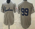 New York Yankees #99 Aaron Judge Grey HeidiMiller Without Name Limited Jersey