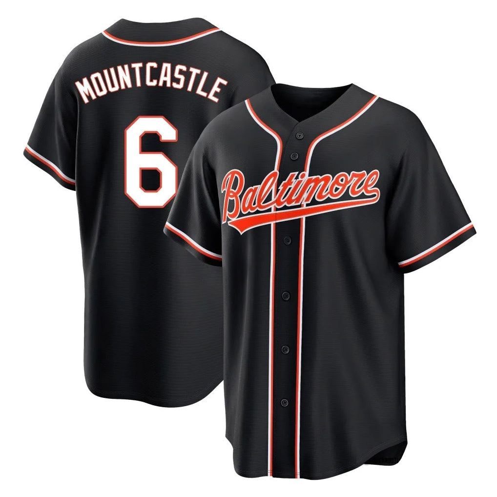 Baltimore Orioles #6 Ryan Mountcastle Player Black HeidiMiller Out Home Game Stitched Jerseys