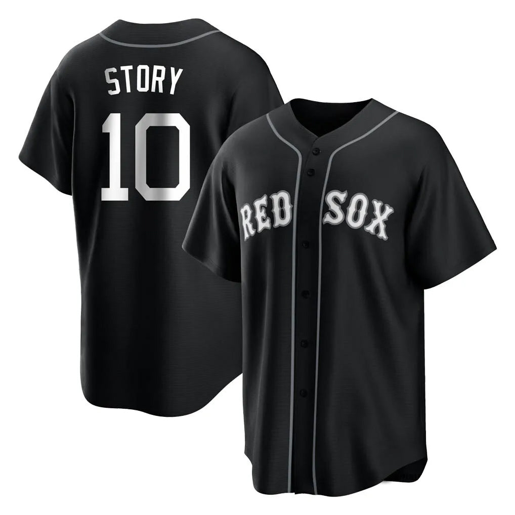Boston Red Sox #10 Trevor Story Player Black HeidiMiller Home Game Stitched Jerseys