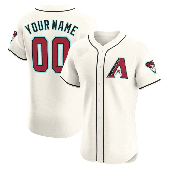 Custom Arizona Diamondbacks 2024 Flex Base Jersey ¨C Cream HeidiMiller