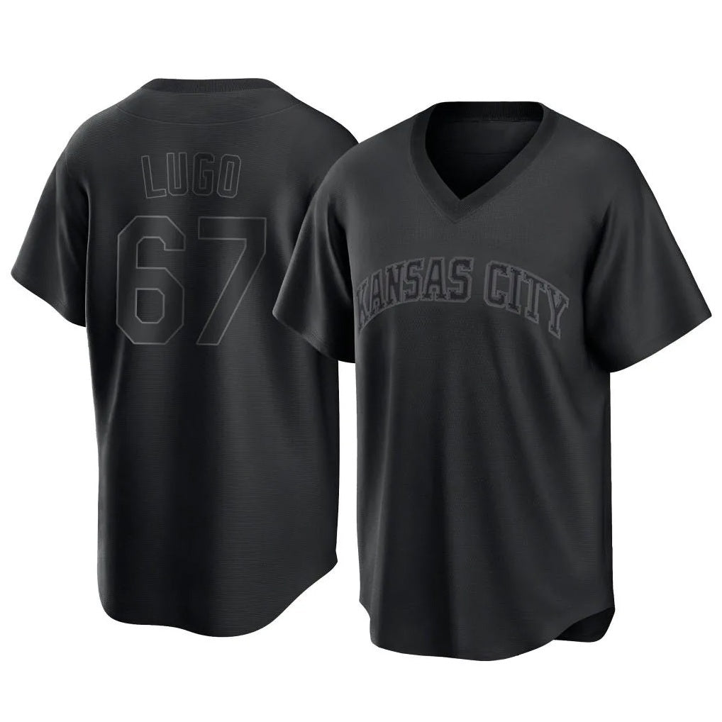 Kansas City Royals #67 Seth Lugo Player Black HeidiMiller Fashion Game Stitched Jerseys