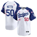 Los Angeles Dodgers #50 Mookie Betts Player White-Royal HeidiMiller Tokyo Series Vapor Premier Limited Stitched Jerseys