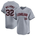 Cleveland Guardians #32 Gavin Williams Player Gray HeidiMiller Road Limited Home Game Stitched Jerseys