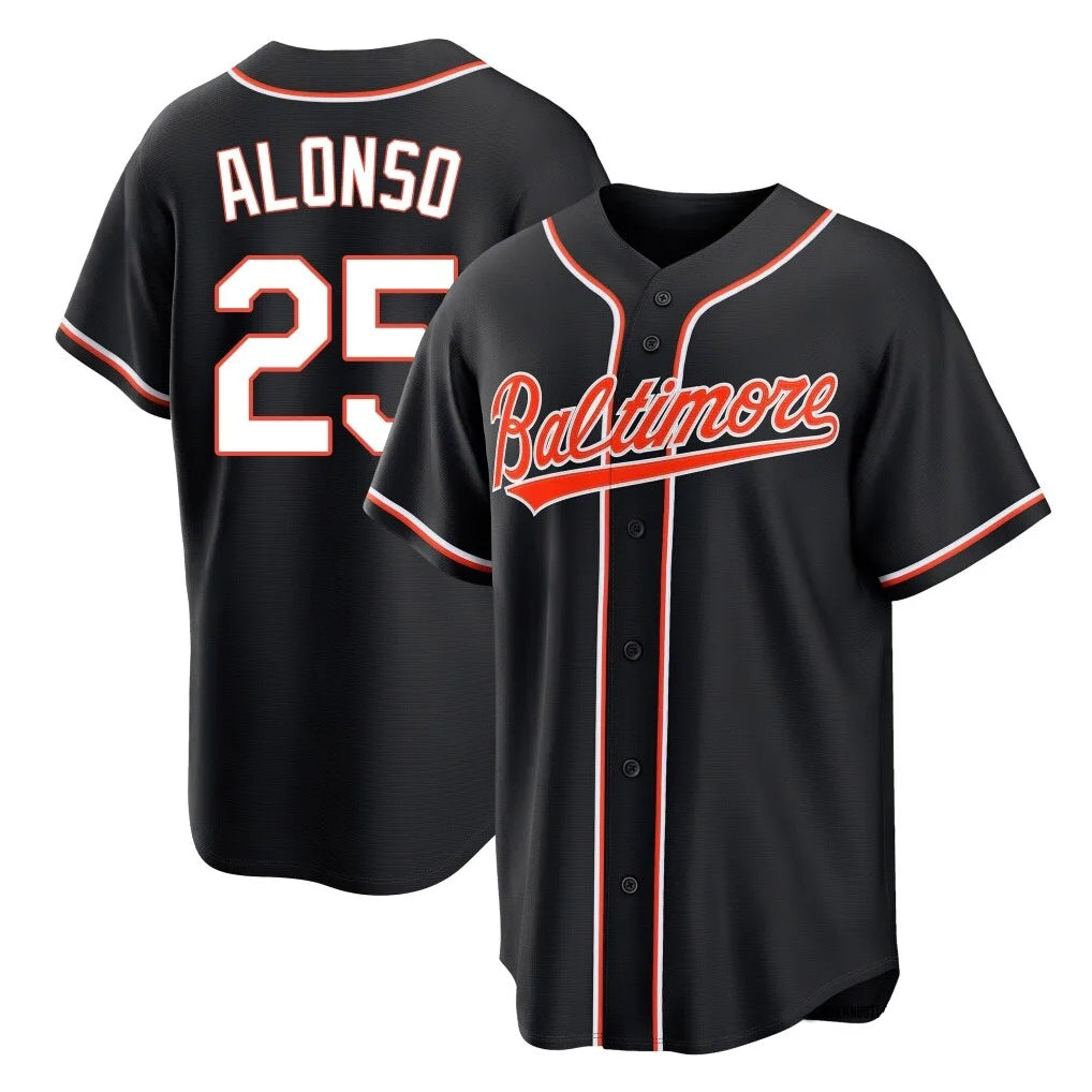 Baltimore Orioles #25 Pete Alonso Player Black HeidiMiller Out Home Game Stitched Jerseys