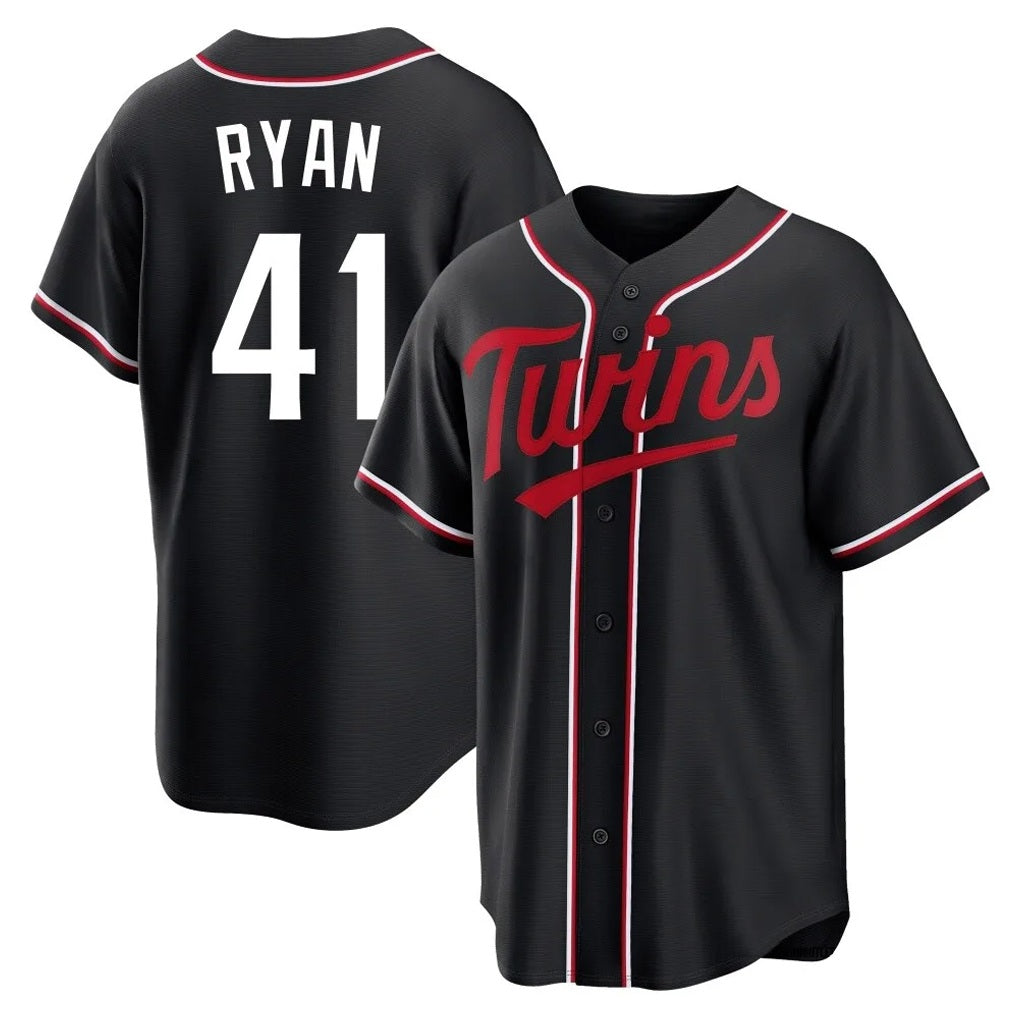 Minnesota Twins #41 Joe Ryan Player Black HeidiMiller Fashion Out Home Limited Stitched Jerseys