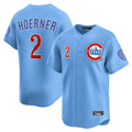 Chicago Cubs #2 Nico Hoerner Player Light Blue HeidiMiller Limited Home Stitched Jerseys