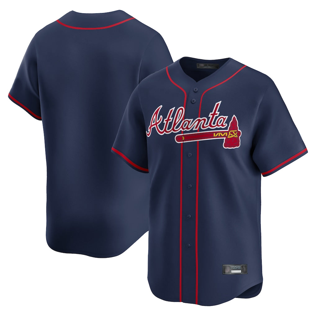 Atlanta Braves Navy HeidiMiller Limited Home Game Blank Player Stitched Jerseys