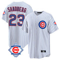 Chicago Cubs #23 Ryne Sandberg Player White HeidiMiller 150th Anniversary Home Game Stitched Jerseys