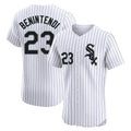 Chicago White Sox #23 Andrew Benintendi Player White HeidiMiller Stripe Limited Elite Home Stitched Jerseys