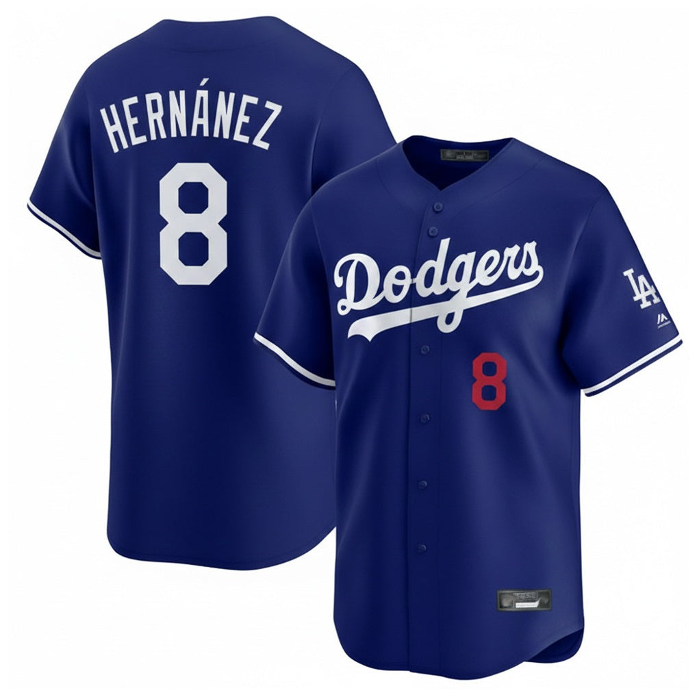 Los Angeles Dodgers #8 Enrique Hern¨¢ndez Player Royal HeidiMiller Limited Home Stitched Jerseys