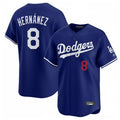 Los Angeles Dodgers #8 Enrique Hern¨¢ndez Player Royal HeidiMiller Limited Home Stitched Jerseys