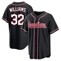 Cleveland Guardians #32 Gavin Williams Player Black HeidiMiller Fashion Out Home Game Stitched Jerseys