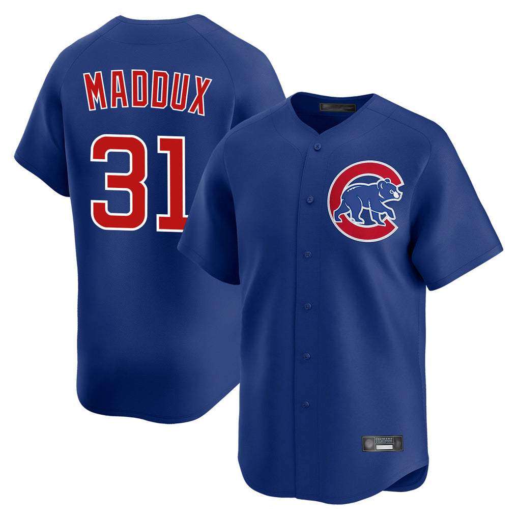 Chicago Cubs #31 Greg Maddux Player Royal HeidiMiller Limited Home Stitched Jerseys