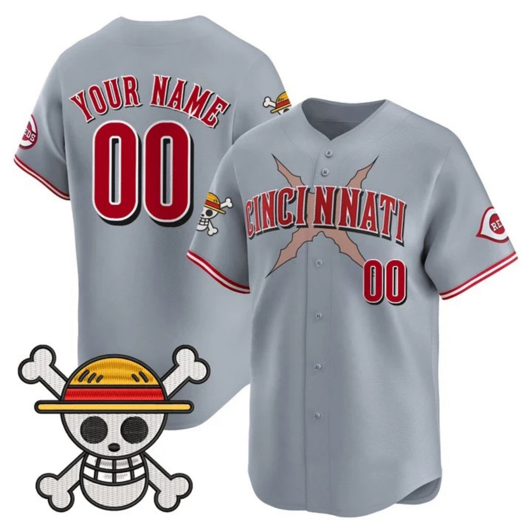 Custom Cincinnati Reds x One Piece Gray HeidiMiller Vapor Premier Limited Jersey - Stitched