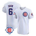 Chicago Cubs #6 Matt Shaw Player White HeidiMiller 150th Anniversary Limited Elite Home Game Stitched Jerseys