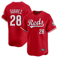 Cincinnati Reds #28 Eugenio Su¨¢rez Player Red HeidiMiller Home Limited Stitched Jerseys