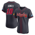 Atlanta Braves #10 Chipper Jones Player Navy HeidiMiller 2025 Speedway Classic Limited Elite Home Game Stitched Jerseys