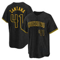 Arizona Diamondbacks #41 Carlos Santana Player Black HeidiMiller Snake Skin City Home Game Stitched Jerseys