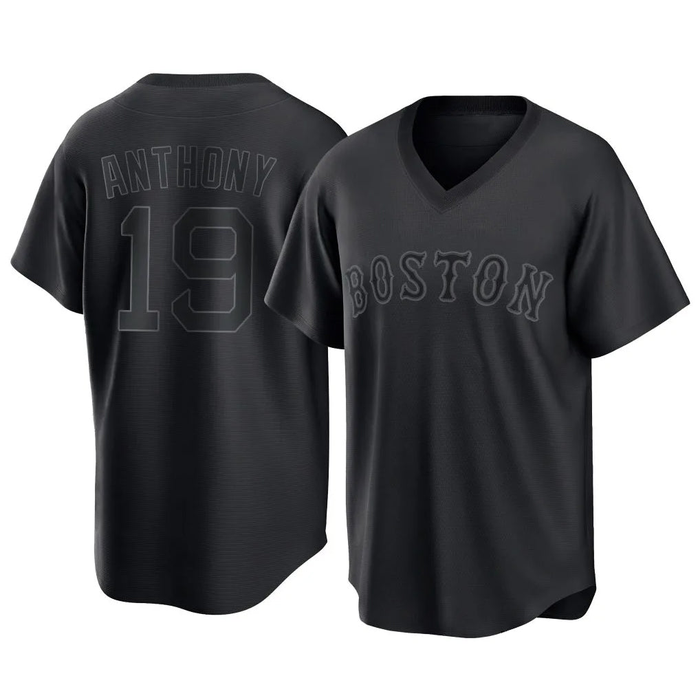 Boston Red Sox #19 Roman Anthony Player Black HeidiMiller T-shirt Home Game Stitched Jerseys