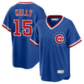 Chicago Cubs #15 Carson Kelly Player Royal HeidiMiller T-shirt Cooperstown Collection Limited Stitched Jerseys
