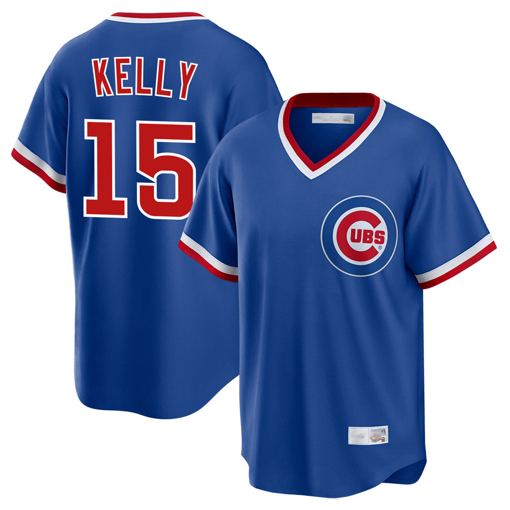 Chicago Cubs #15 Carson Kelly Player Royal HeidiMiller T-shirt Cooperstown Collection Limited Stitched Jerseys