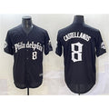 Philadelphia Phillies #8 Nick Castellanos Black HeidiMiller Gothic Vapor Limited Stitched Jersey