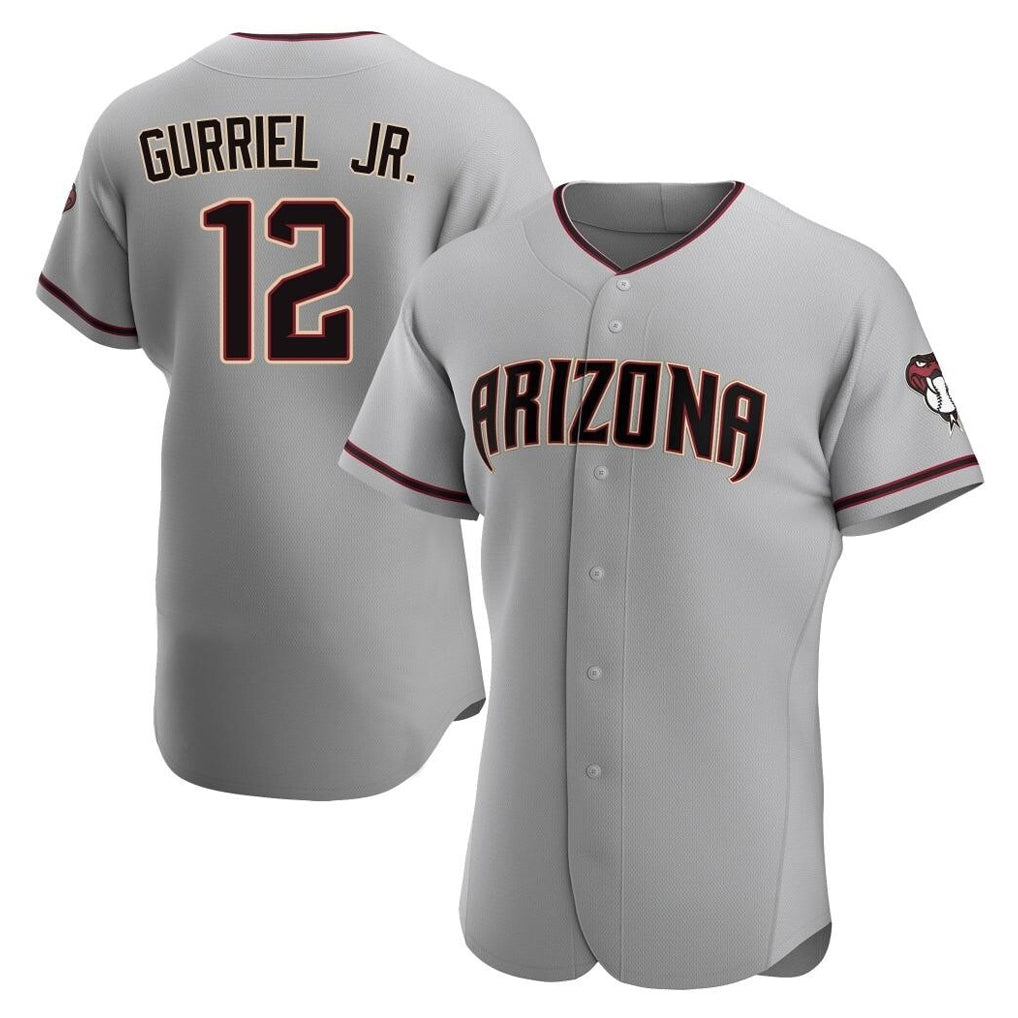 Arizona Diamondbacks #12 Lourdes Gurriel Jr Player Gray HeidiMiller Road Limited Elite Home Game Stitched Jerseys