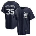 Detroit Tigers #35 Justin Verlander Player Navy HeidiMiller Game Home Stitched Jerseys