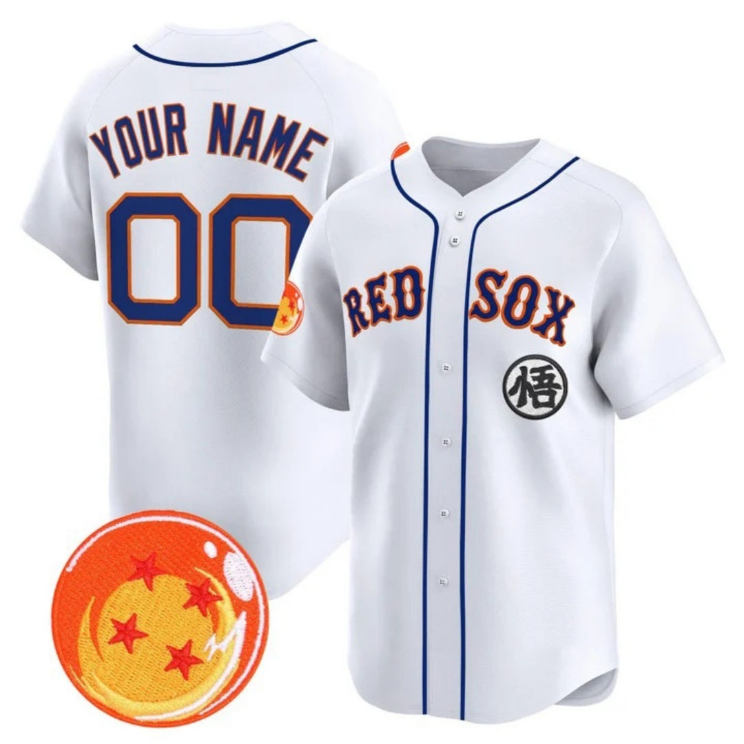 Custom Boston Red Sox x Dragon Ball White HeidiMiller Vapor Premier Limited Jersey - All Stitched