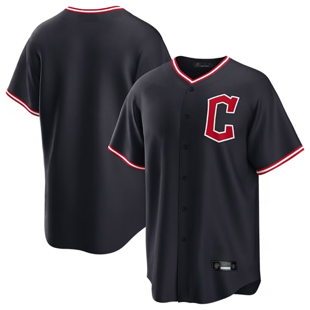 Cleveland Guardians Blank Player Navy HeidiMiller Home Game Stitched Jerseys