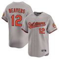 Baltimore Orioles #12 Dylan Beavers Player Gray HeidiMiller Limited Home Game Stitched Jerseys