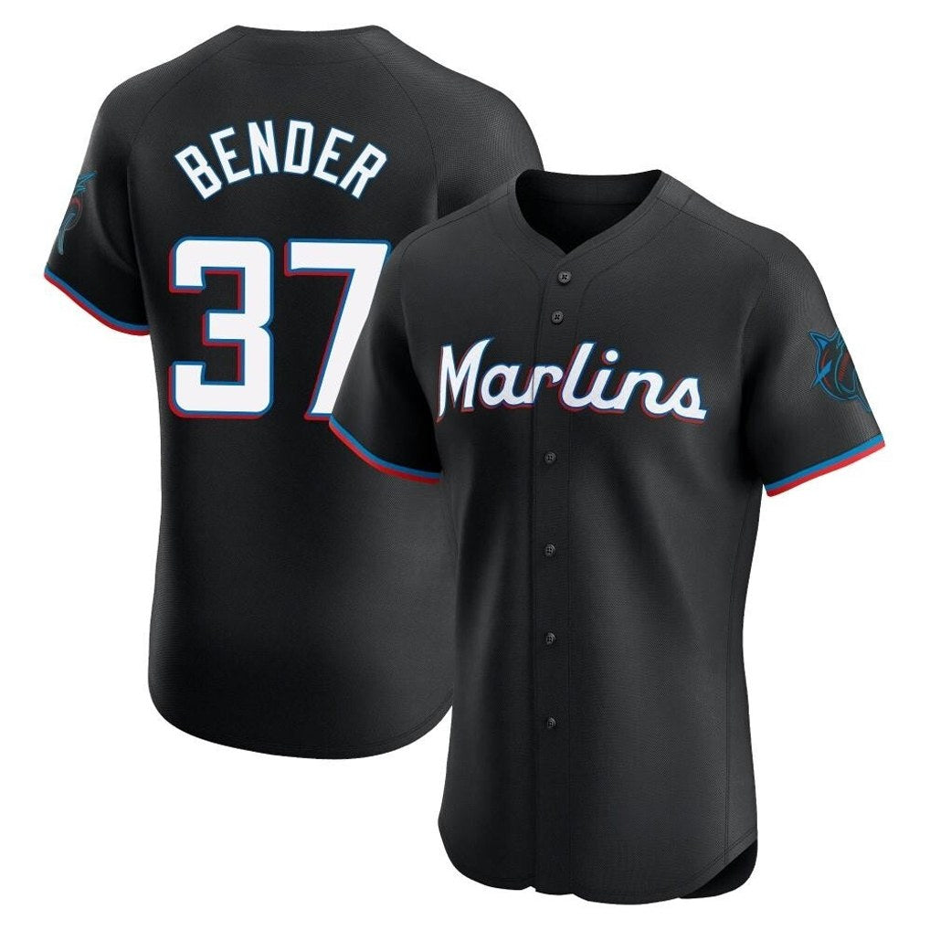 Miami Marlins #37 Anthony Bender Player Black HeidiMiller Vapor Home Limited Elite Stitched Jerseys