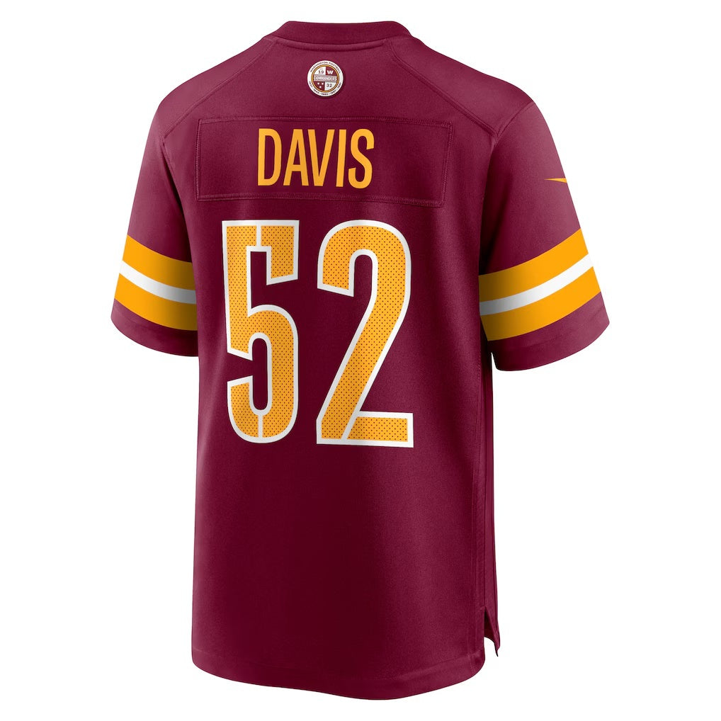 W.Commanders #52 Jamin Davis Burgundy HeidiMiller Player Game Jersey