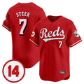 Cincinnati Reds #7 Spencer Steer Player Red HeidiMiller Vapor Premier Limited Home Stitched Jerseys