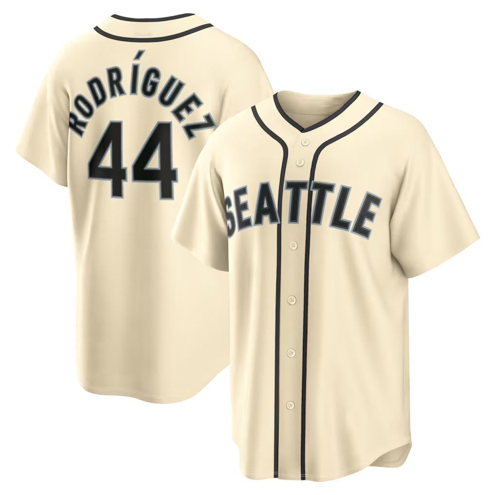Seattle Mariners #44 Julio Rodriguez Alternate Cream HeidiMiller Jersey