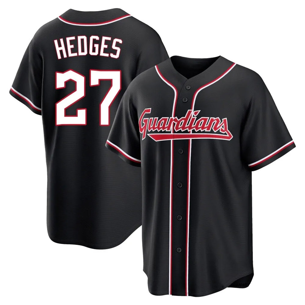 Cleveland Guardians #27 Austin Hedges Player Black HeidiMiller Fashion Out Home Game Stitched Jerseys